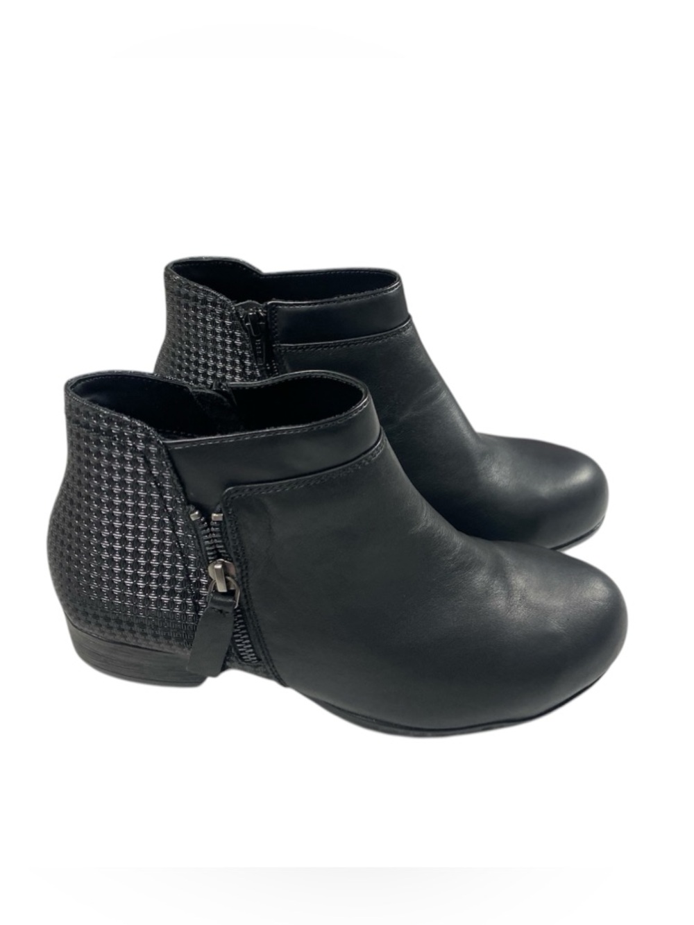 Rockport Works Black Leather Ankle Size 9M Slip Resistant Workwear Ankle Boots
